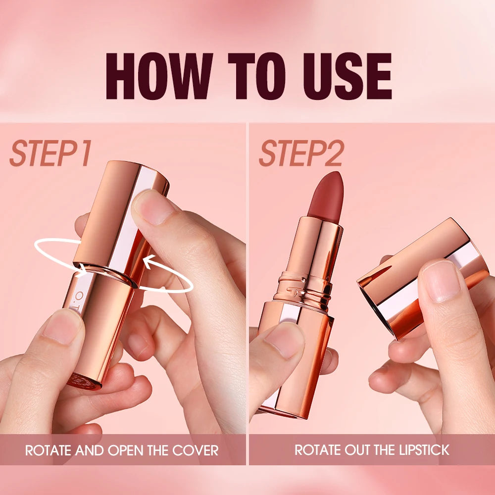 O.TWO.O Matte Lipstick Long Lasting Waterproof Smudge-Free Highly Pigmented - Lylamor.com