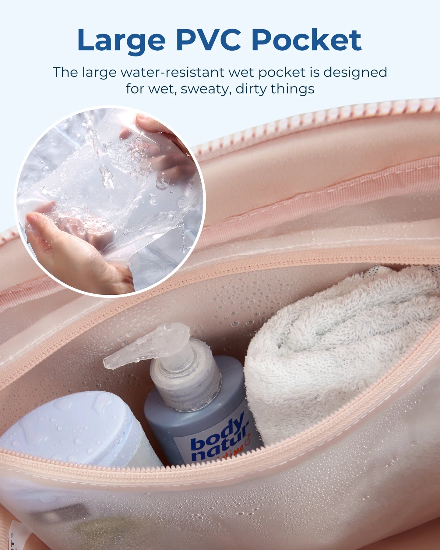 BAGSMART Travel Duffel Bag – Waterproof Gym & Weekender Bag with Wet Pocket (Airline-Approved Carry-On)