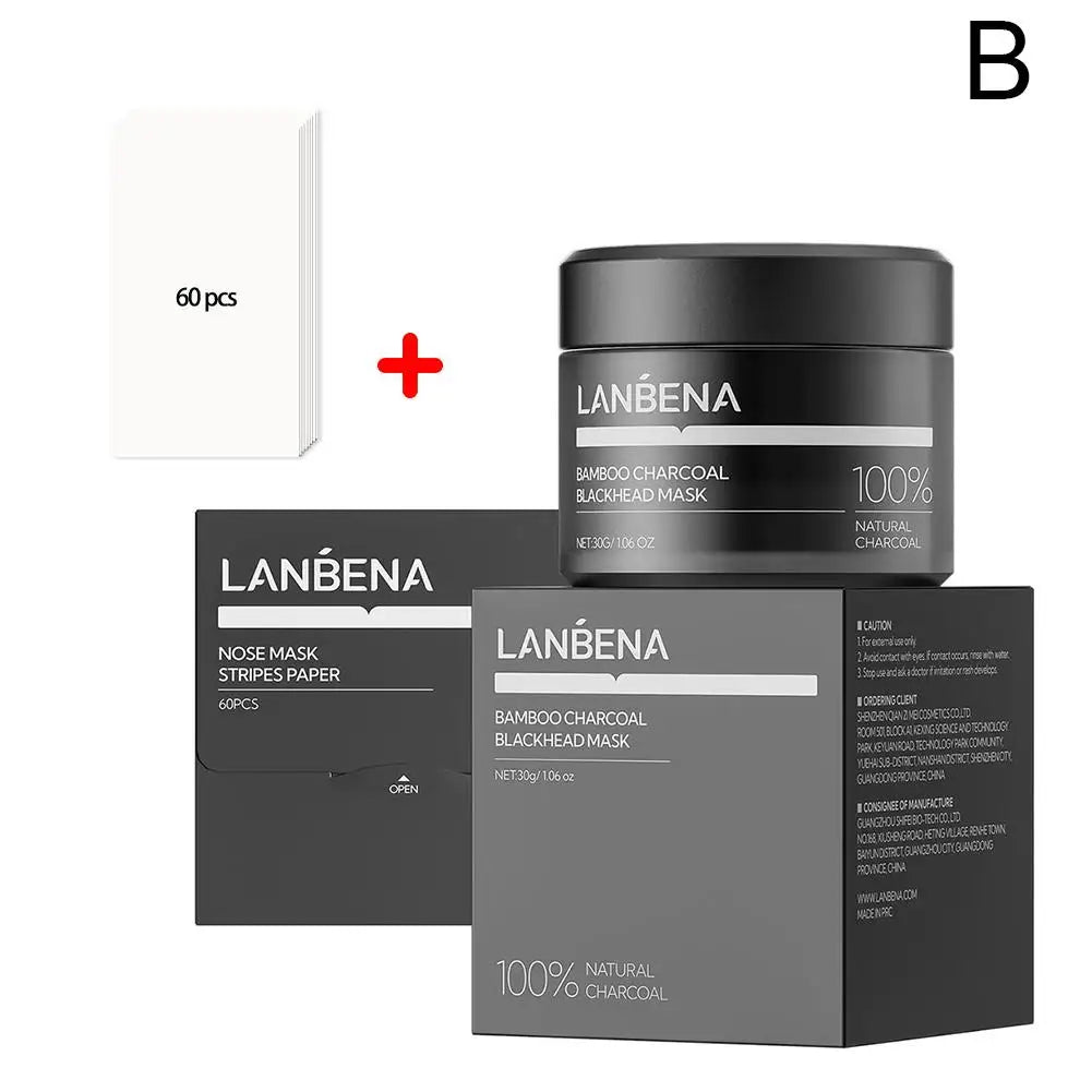 LANBENA Blackhead Remover Peel Off Mask with 2% BHA – Nose & Face Pore Strips - Lylamor.com