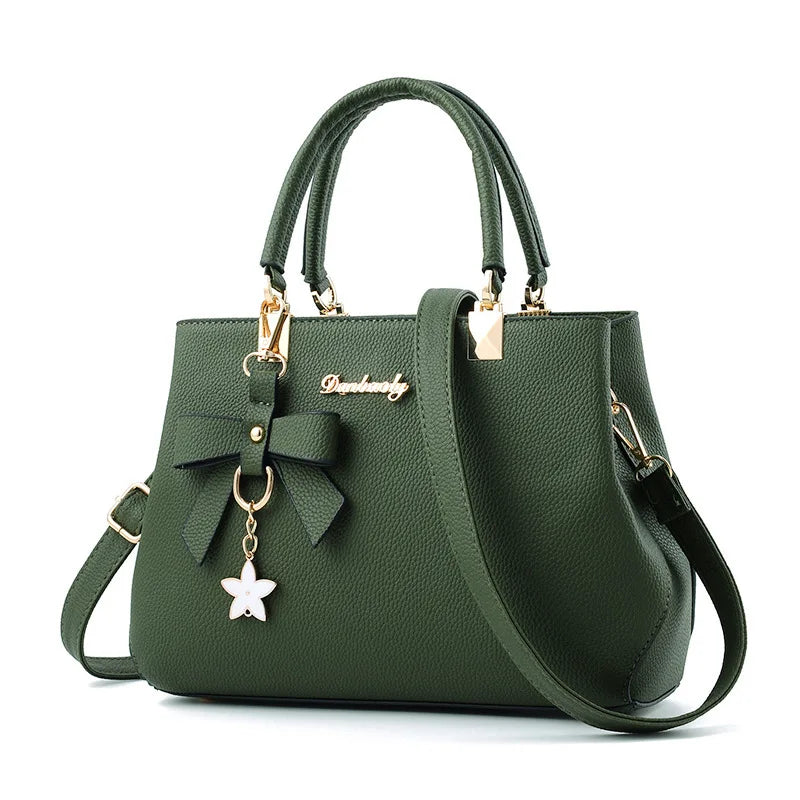 Yogodlns Floral Pendant Messenger Bag - Elegant Women's Tote & Crossbody Shoulder Purse