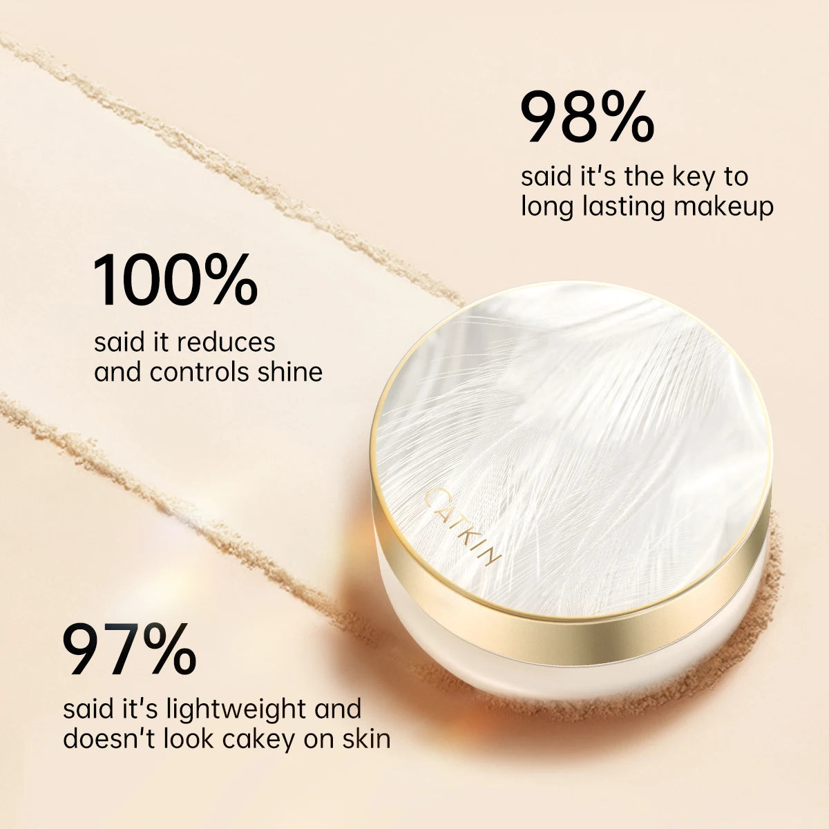 CATKIN Chic Luxury Loose Powder – Matte Setting Powder for Oil Control &amp; Long-Lasting Finish - Lylamor.com