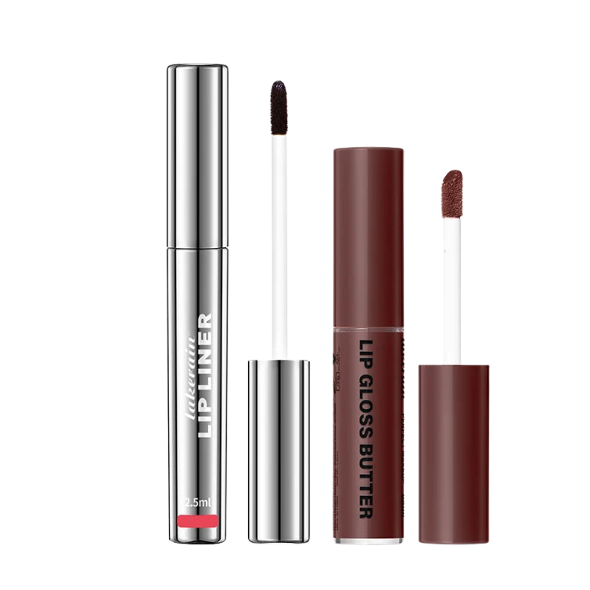 Moisturizing Lip Liner & Butter Gloss Set – Long-Lasting Non-Stick Cup Lip Glaze Liquid Makeup for Women - Lylamor.com