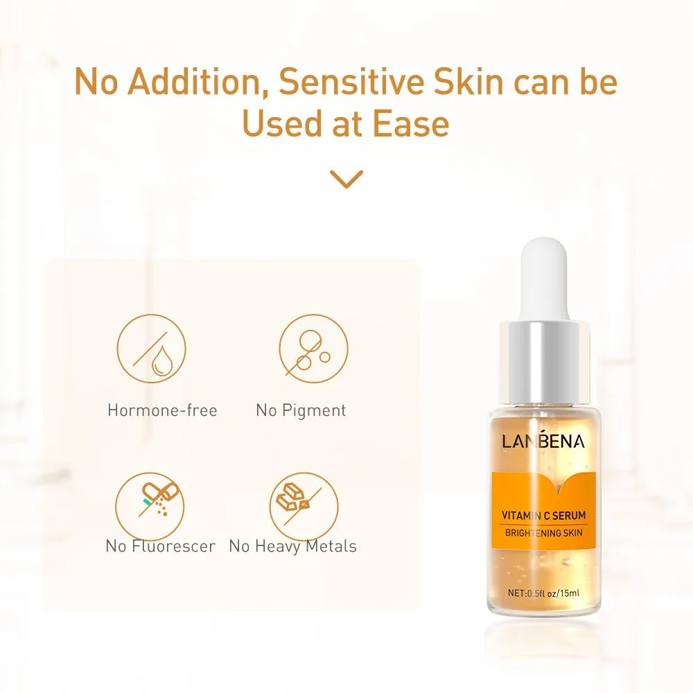 LANBENA Vitamin C Facial Essence 17ml – Brightening, Firming & Anti-Aging Serum for Women - Lylamor.com
