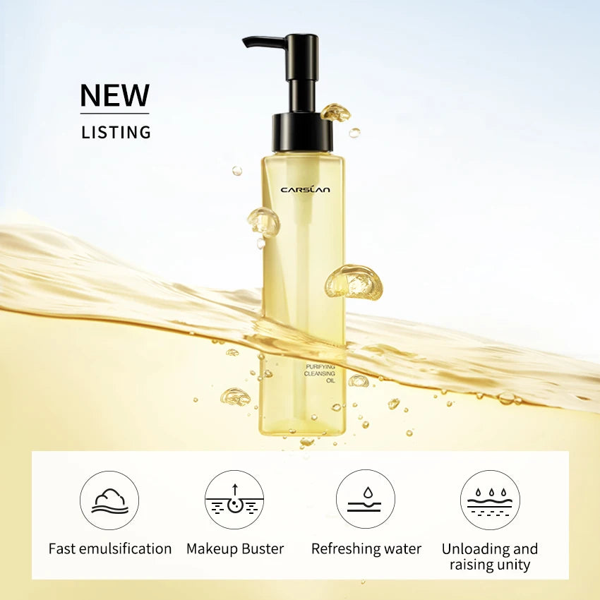 CARSLAN Purifying Cleansing Oil Gentle Makeup Remover for Face Eyes and Lips - Lylamor.com