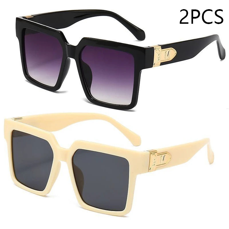 Luxury Square Oversized Sunglasses – 2025 Fashion UV400 Unisex Shades