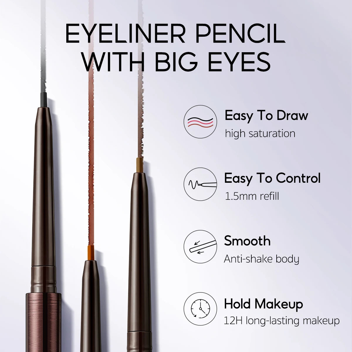 CARSLAN Big Eyes Colored Eyeliner Pencil – Waterproof, Smudgeproof & Long-Lasting - Lylamor.com