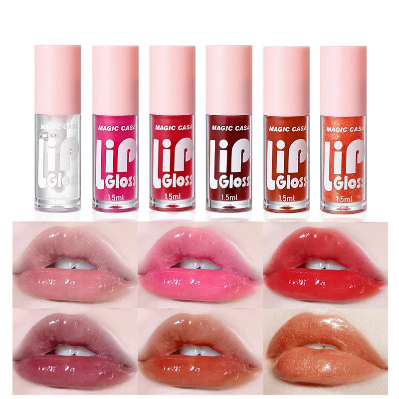 MAGIC CASA 6-Piece Jelly Lip Oil Set – Plumping & Hydrating Gloss