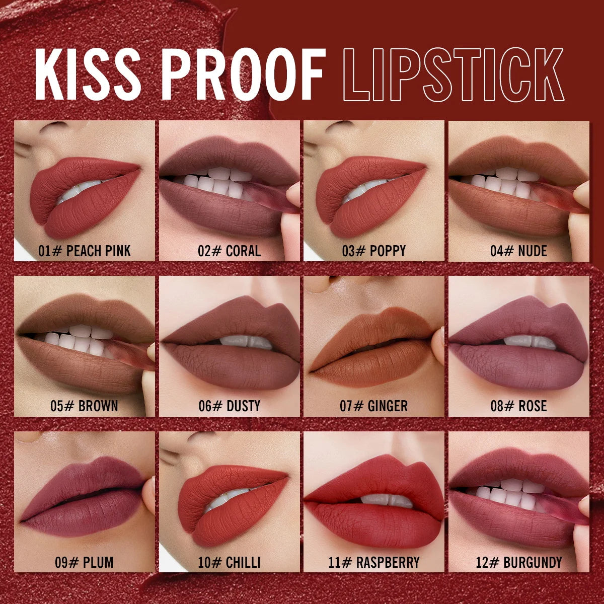 IMAGIC Matte Lipstick – Long Lasting, Waterproof, Smudge-Free, Highly Pigmented Lip Color - Lylamor.com