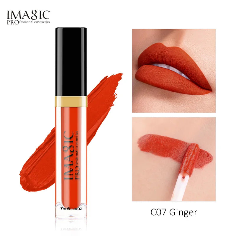 IMAGIC Matte Lip Gloss – Long Lasting Waterproof Liquid Lipstick 24H Wear - Lylamor.com