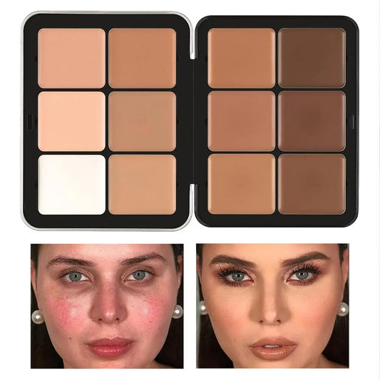 12 Colors Concealer Multi-Purpose Makeup Brightening Not Stuck Powder Contour and Highlighter Palette Bronzer Cream Palette