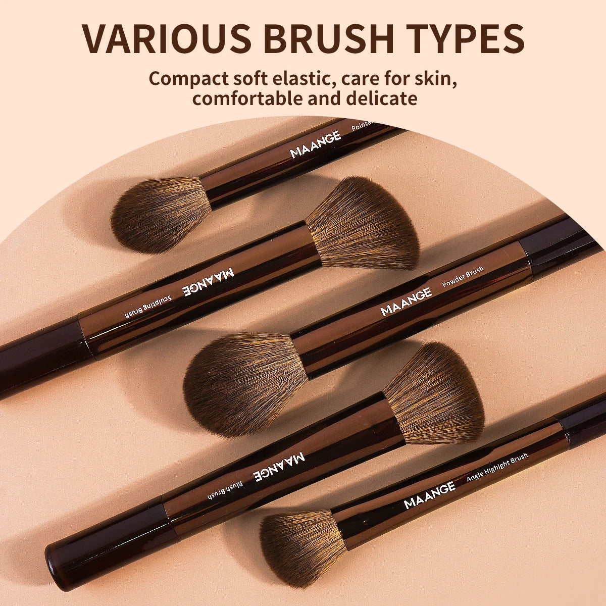 MAANGE 17pcs Makeup Brush Tool Set with Air Cushion Puffs & Storage Bag - Lylamor.com