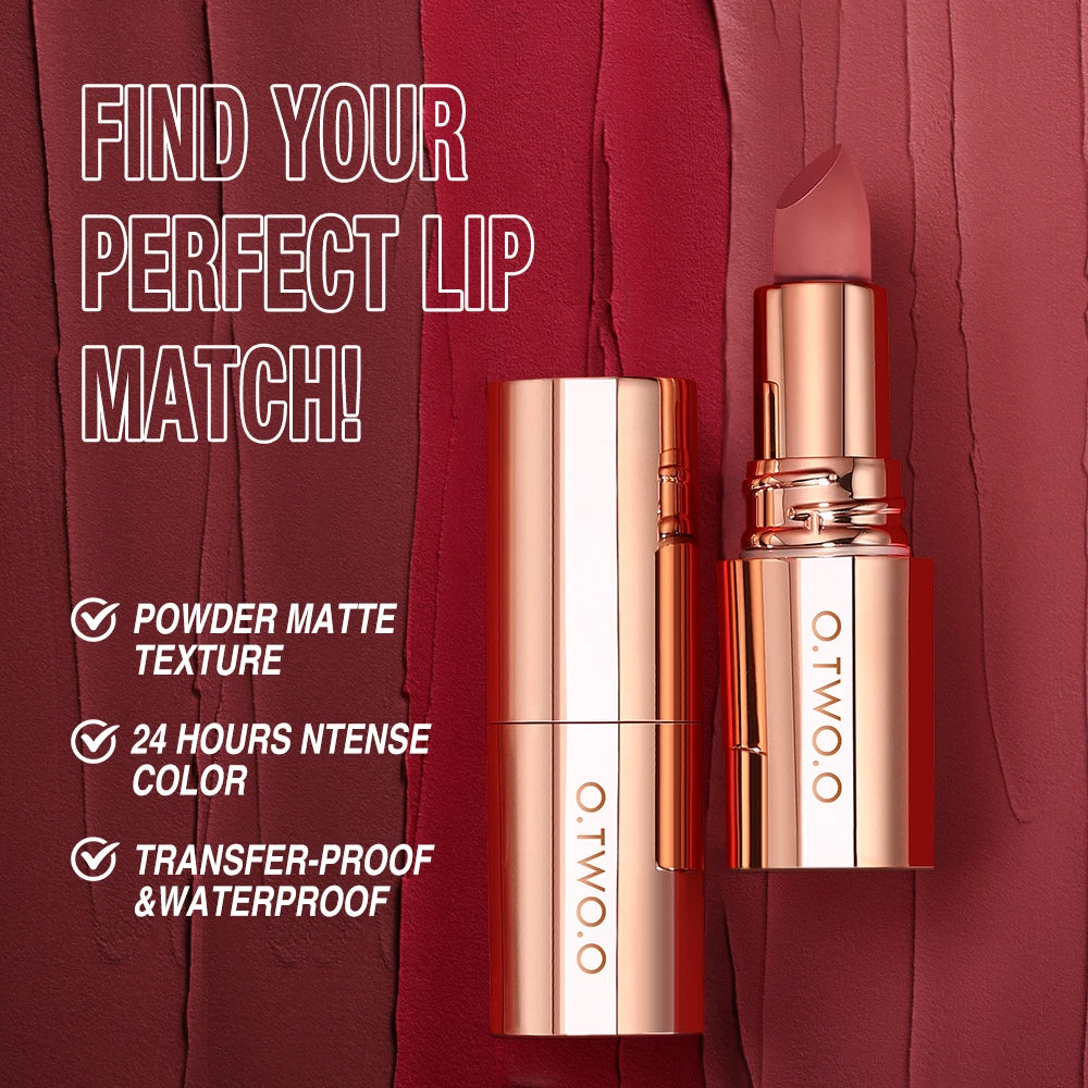 O.TWO.O Matte Lipstick 14 Colors Waterproof Long Lasting Velvet - Lylamor.com