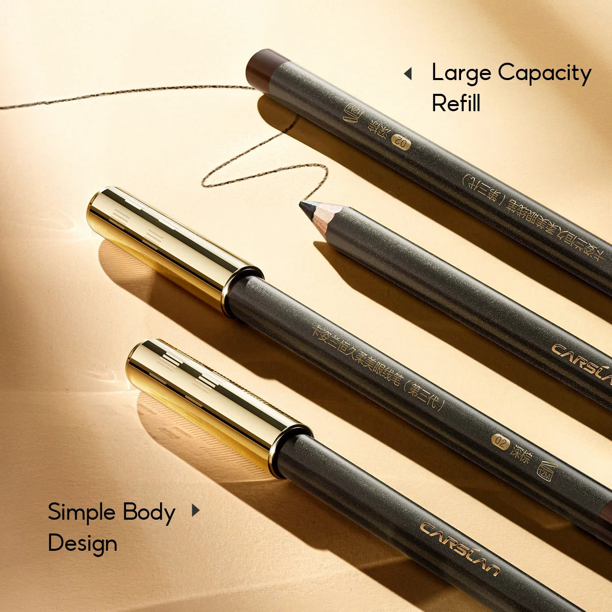 CARSLAN Long-Lasting Eyeliner Pencil – Waterproof & Smudge-Proof - Lylamor.com