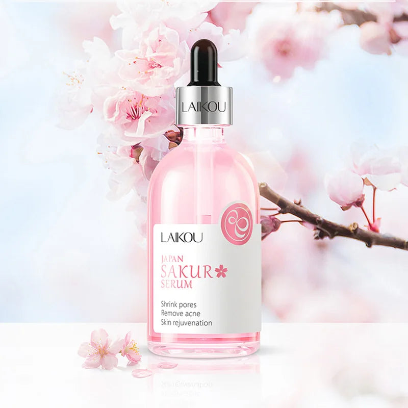 LAIKOU Sakura Vitamin C Facial Serum 100ml – Moisturizing, Firming & Brightening Essence for Women - Lylamor.com