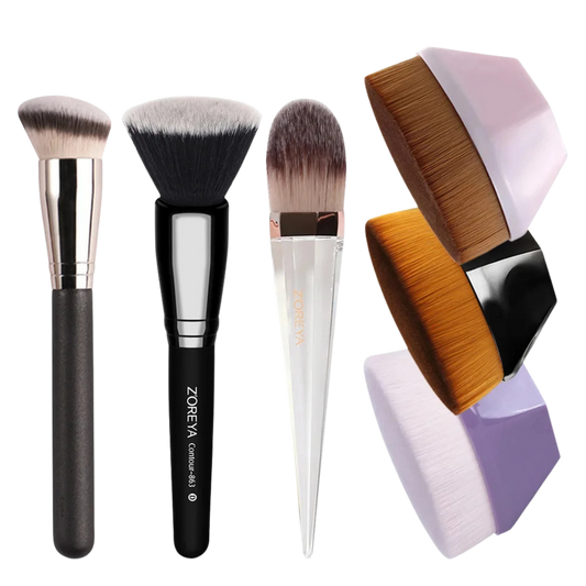 Zoreya Portable Makeup Brush Storage Box for Girls with Blush Foundation and Concealer Brushes - Lylamor.com