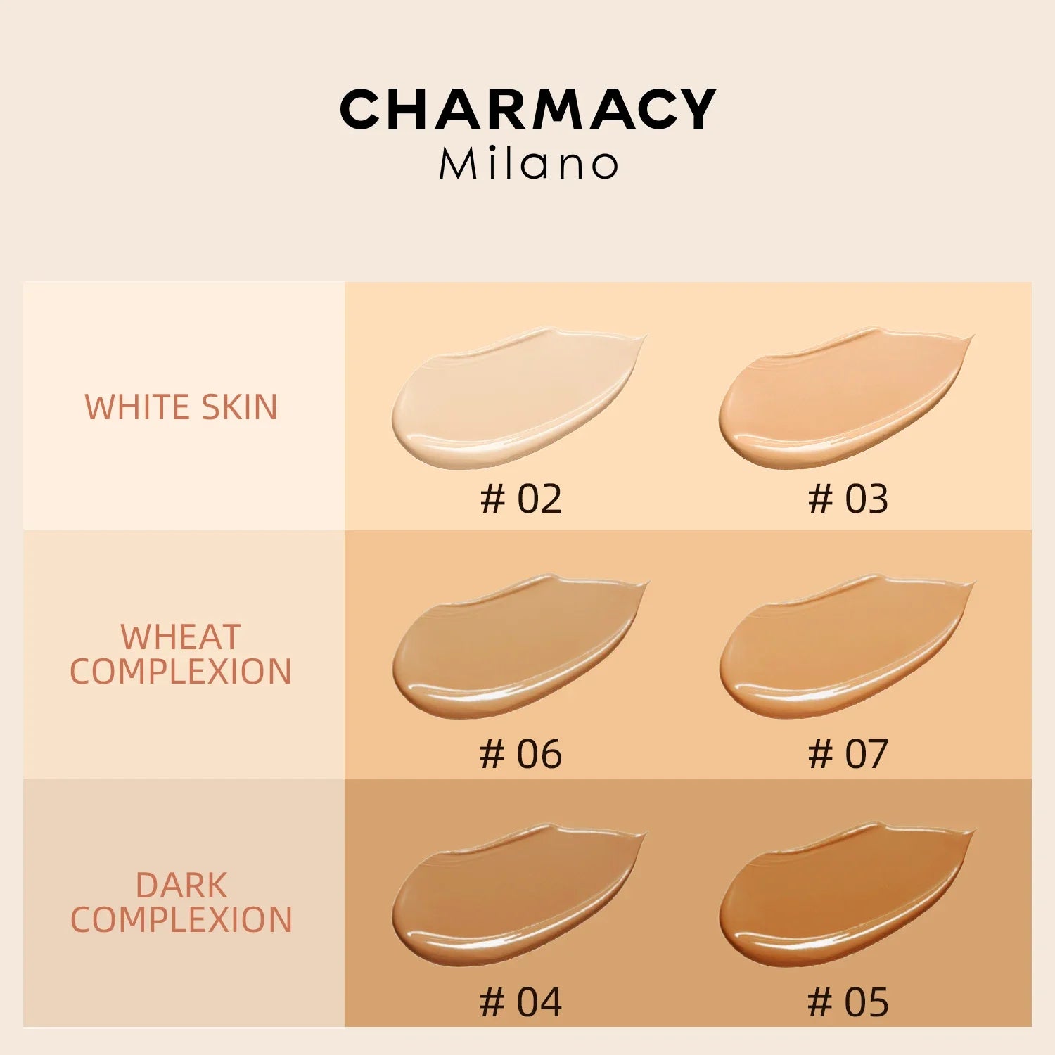 CHARMACY High Coverage Matte Foundation Cream – Professional Long Lasting Makeup Base - Lylamor.com