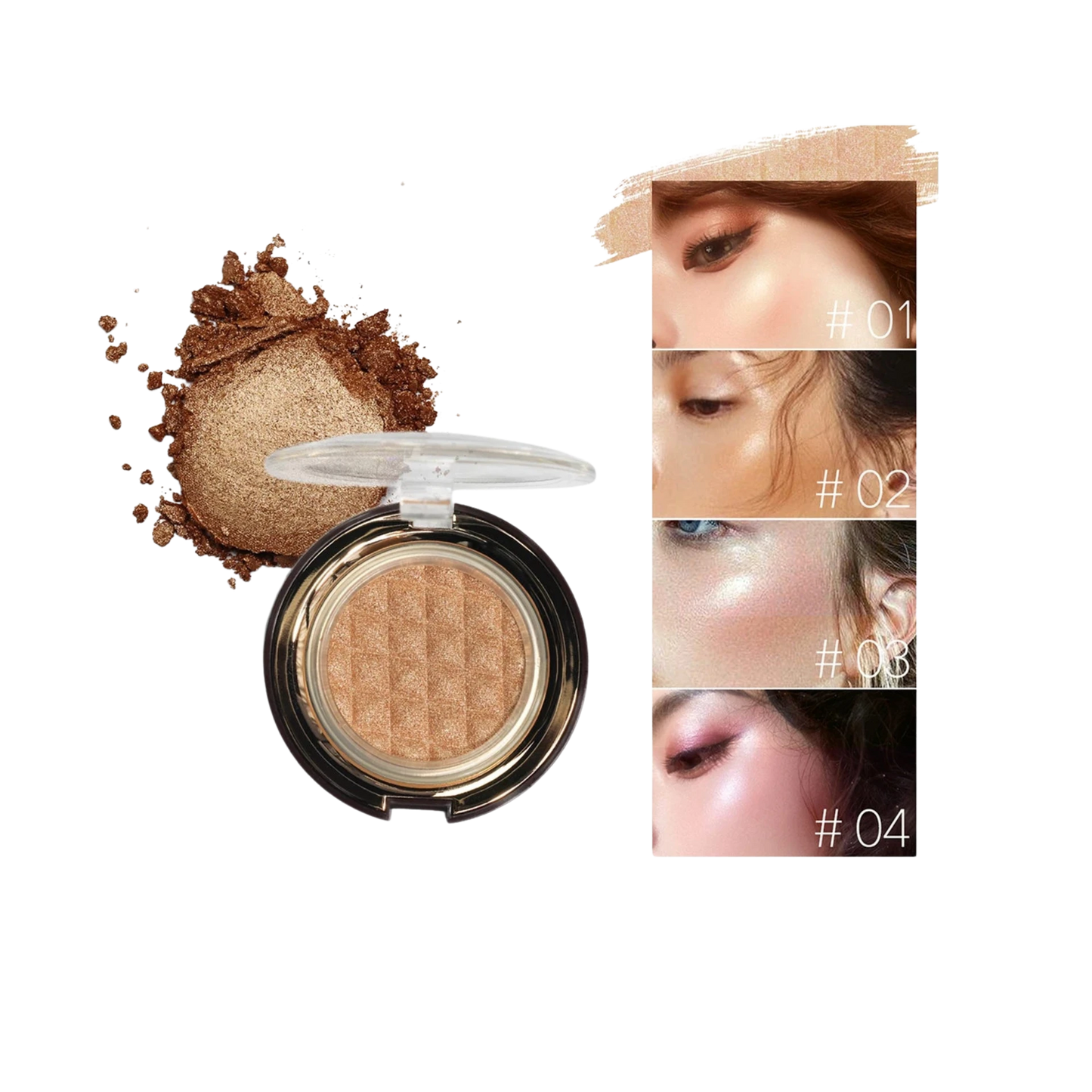 CHARMACY Shimmer Highlighter | Long-Lasting Waterproof Face makeup & Glow