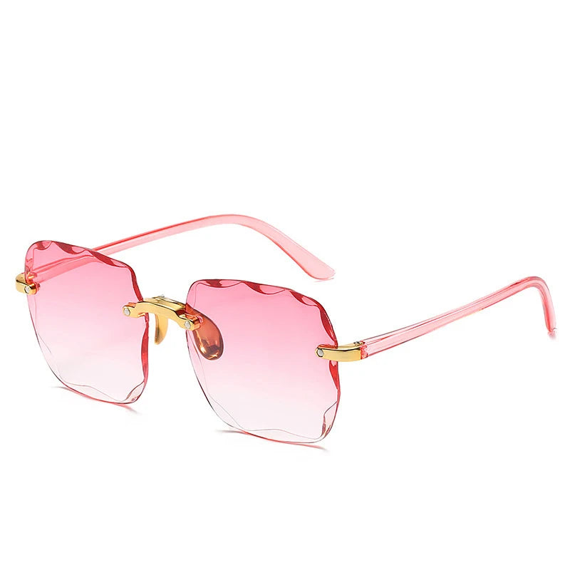 2025 Rimless Women's Sunglasses - Vintage Gradient Lenses UV400 Protection