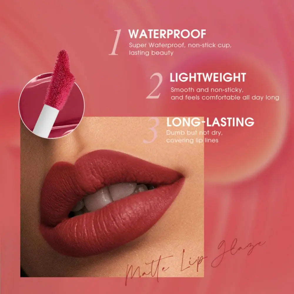 O.TWO.O Velvet Matte Lip Glaze – Waterproof, Long Lasting, High Pigment Non-stick Liquid Lipstick - Lylamor.com