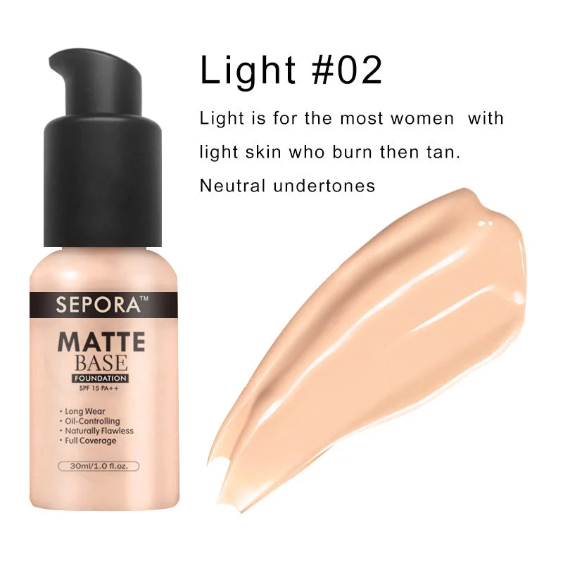 FOCALLURE Liquid Foundation – Matte, Moisturizing & Long-Lasting, 30ml - Lylamor.com