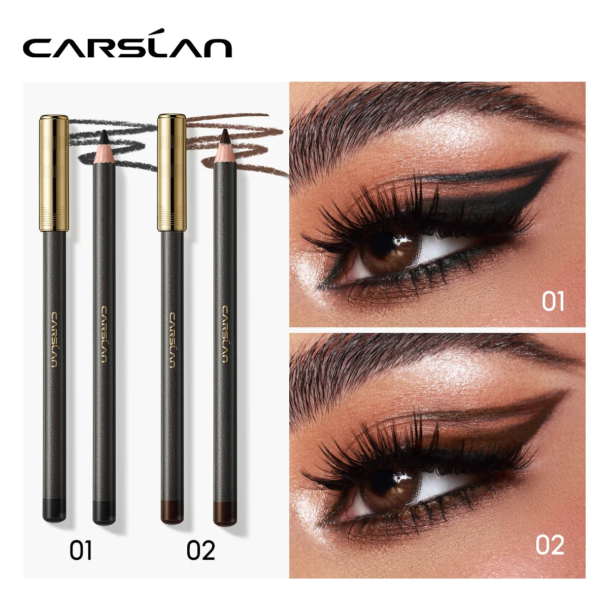 CARSLAN Long-Lasting Eyeliner Pencil – Waterproof & Smudge-Proof - Lylamor.com