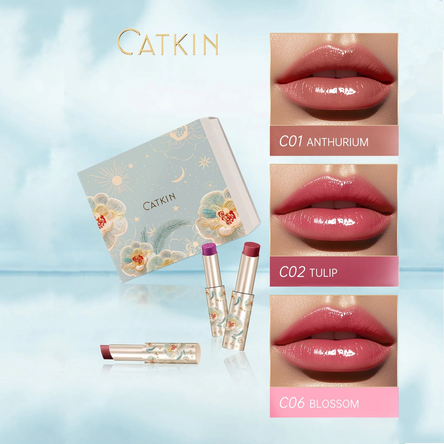 CATKIN Glossy Lip Balm – Hydrating, Nourishing, and Protective Lip Care in 6 Vibrant Shades - Lylamor.com