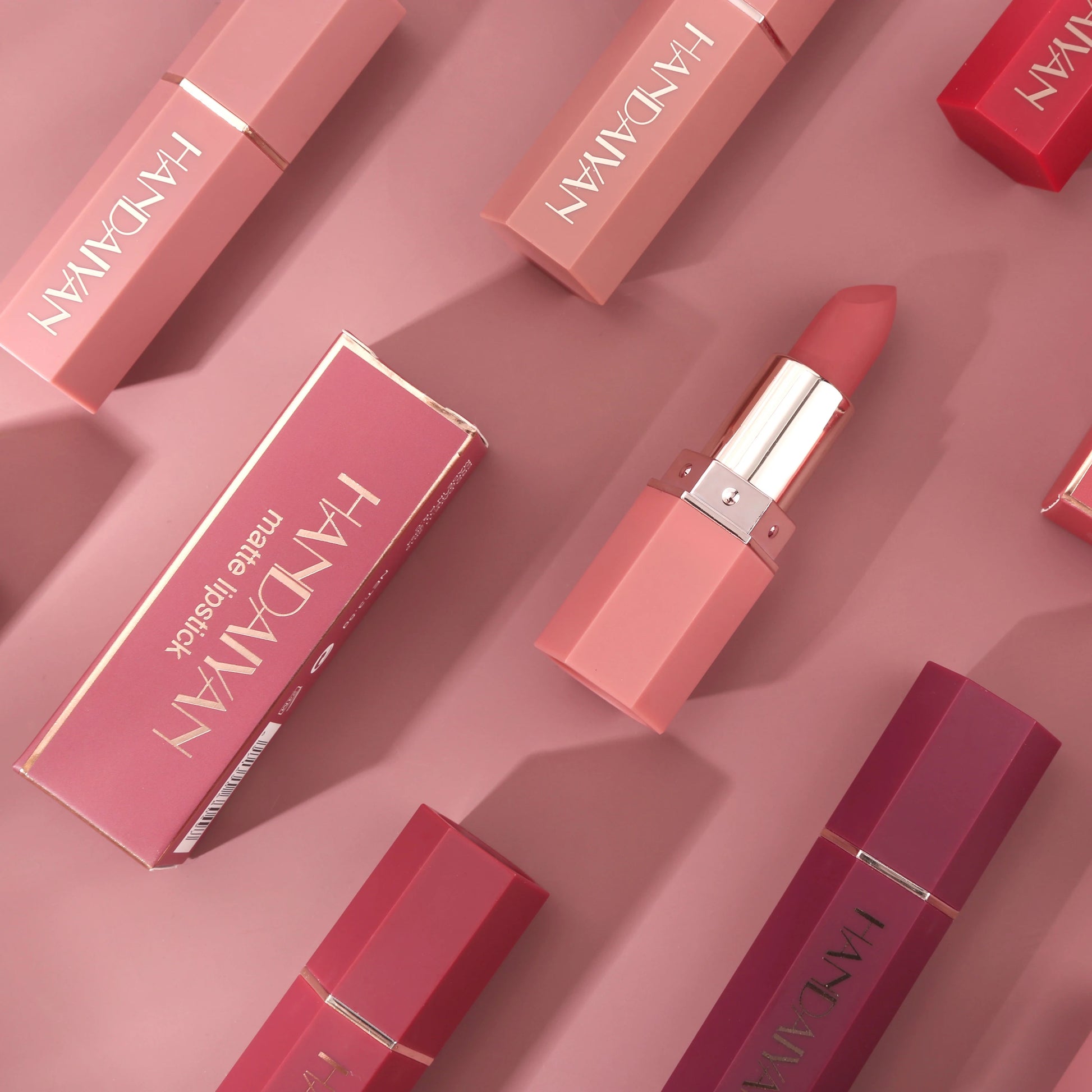 6-Color Matte Lipstick Set – Velvet Finish, Long-Lasting Wear