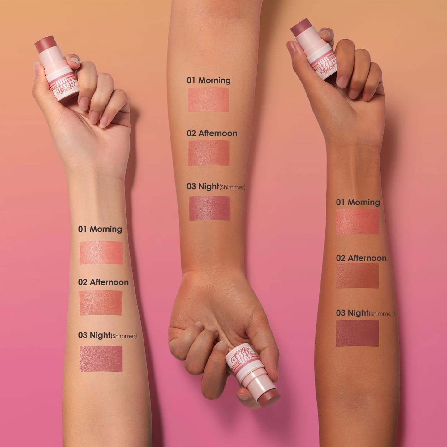 CARSLAN Sun-kissed Blush Stick Vegan Creamy Lightweight Lip & Cheek Makeup - Lylamor.com