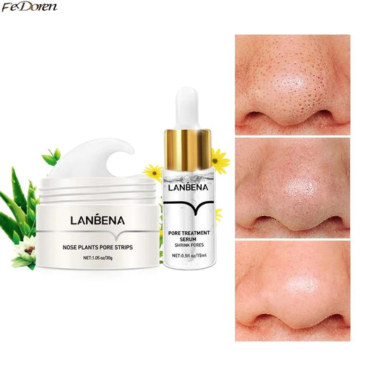LANBENA Nose Botanical Pore Strip – Deep Cleansing Blackhead Treatment & Pore Refining Serum 30g - Lylamor.com