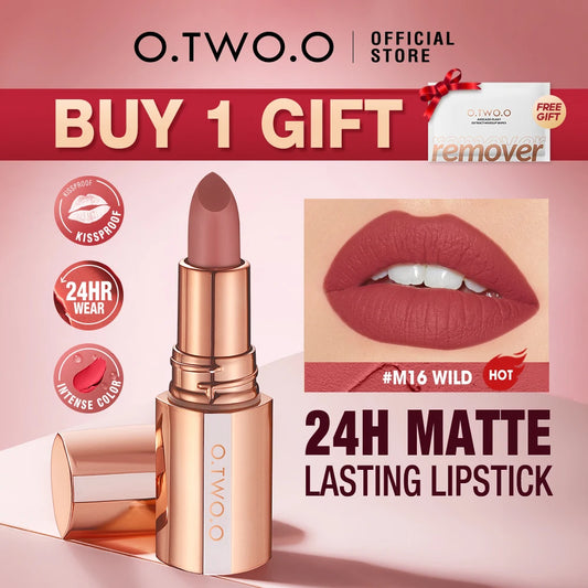 O.TWO.O Matte Lipstick Long Lasting Waterproof Smudge-Free Highly Pigmented - Lylamor.com