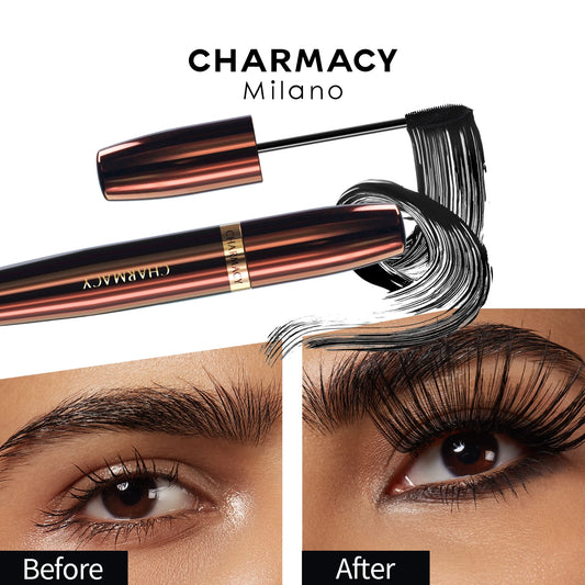 CHARMACY Black Mascara – 3D Volume, Lengthening & Waterproof Eye Makeup - Lylamor.com