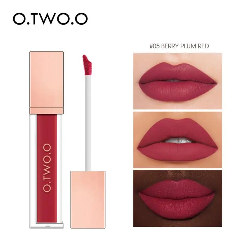 O.TWO.O Velvet Matte Lip Glaze – Waterproof, Long Lasting, High Pigment Non-stick Liquid Lipstick - Lylamor.com