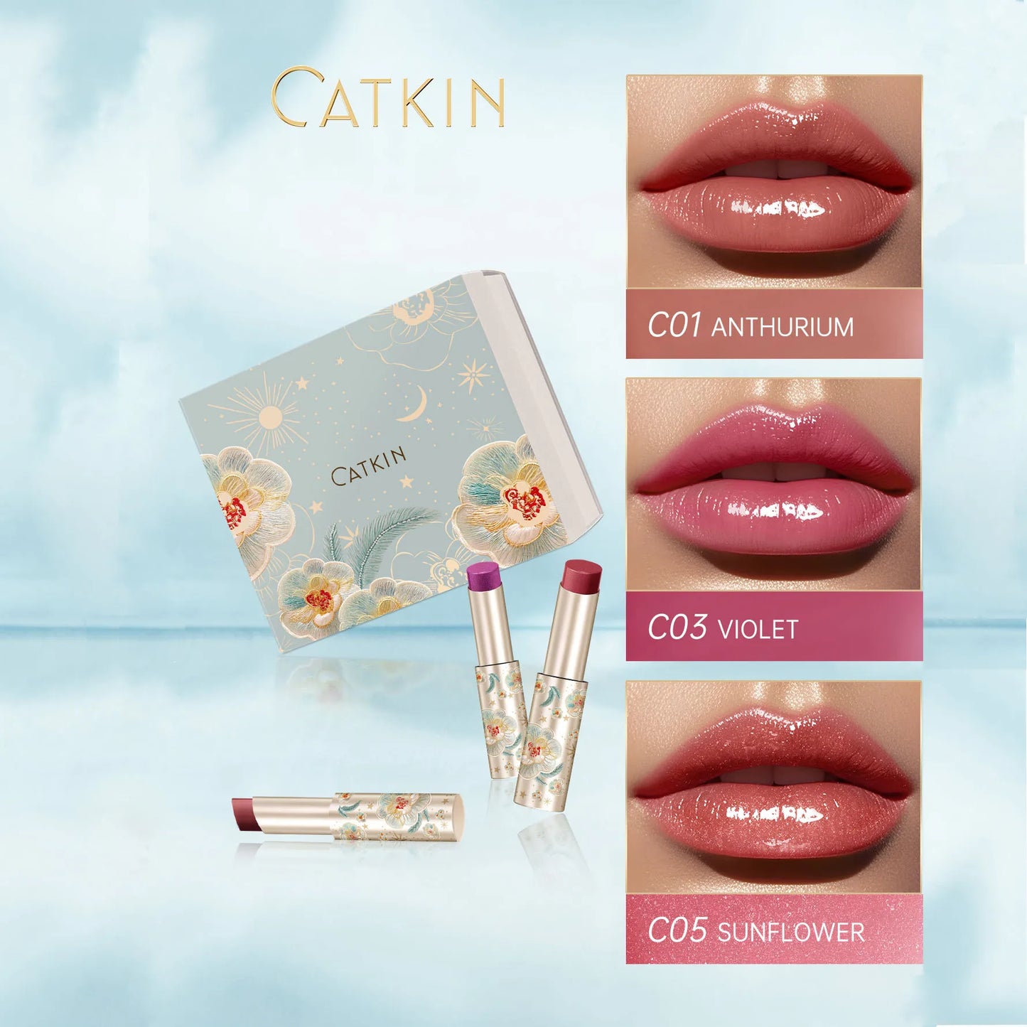 CATKIN Glossy Lip Balm – Hydrating, Nourishing, and Protective Lip Care in 6 Vibrant Shades - Lylamor.com