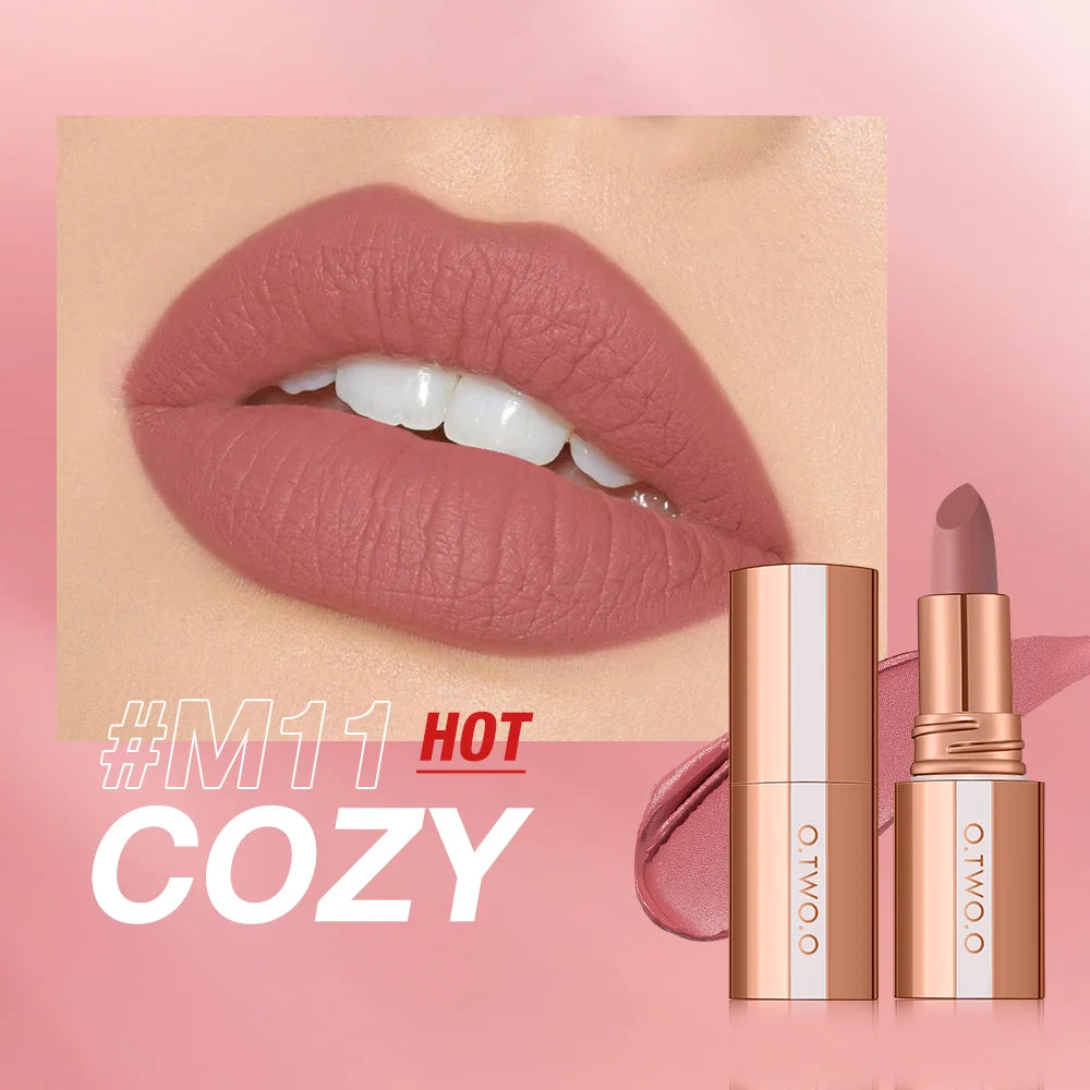 O.TWO.O Matte Lipstick 14 Colors Waterproof Long Lasting Velvet - Lylamor.com