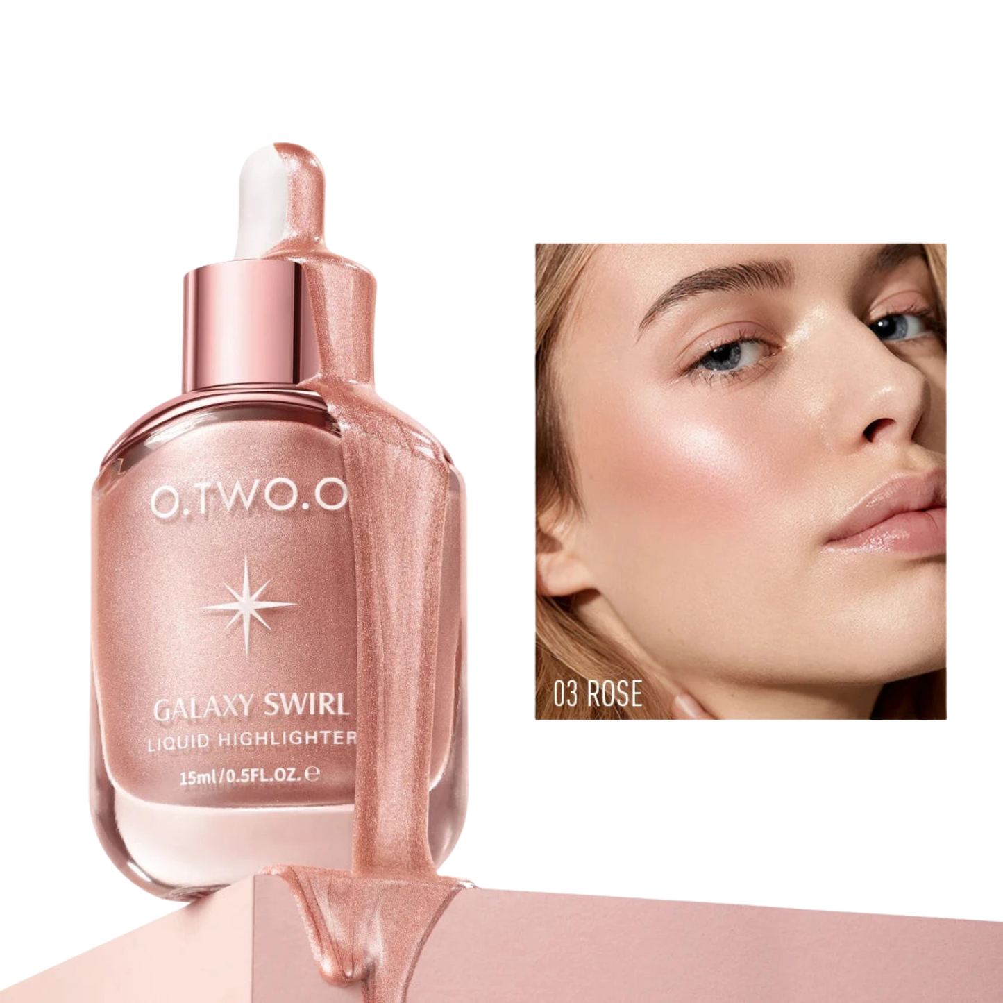 O.TWO.O Liquid Highlighter Shimmer Glitter Lightweight Long-Lasting Glow - Lylamor.com