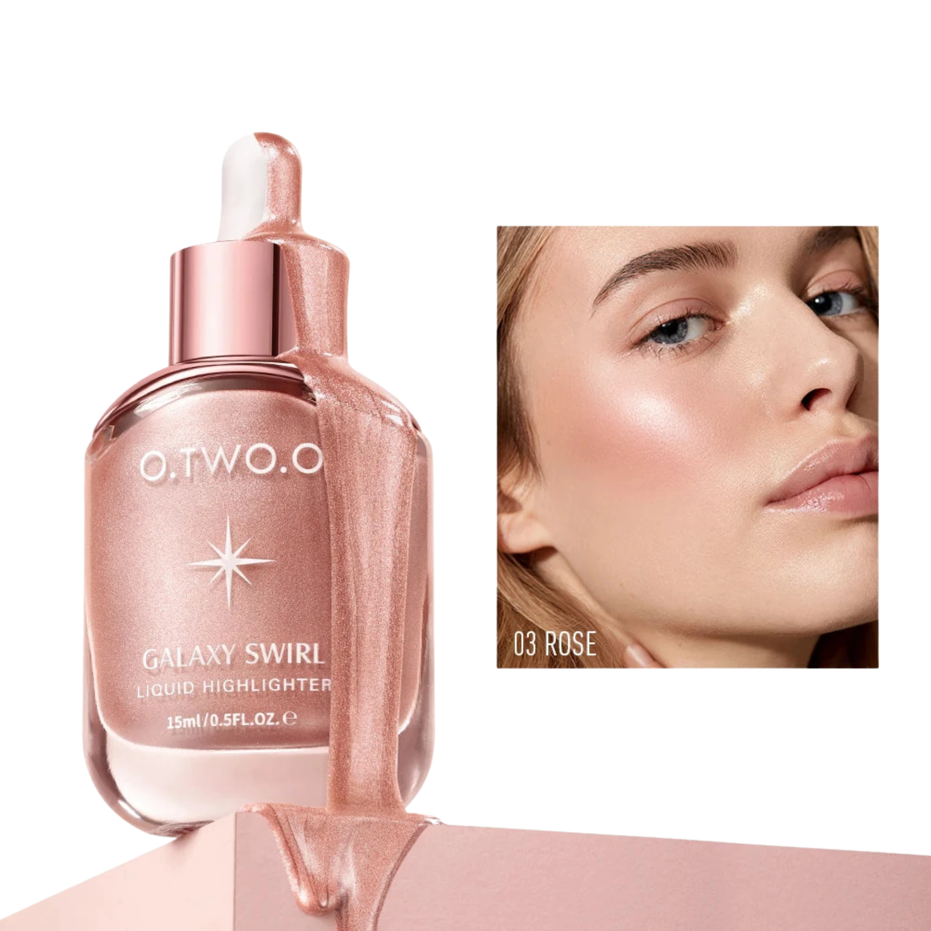 O.TWO.O Liquid Highlighter Shimmer Glitter Lightweight Long-Lasting Glow - Lylamor.com