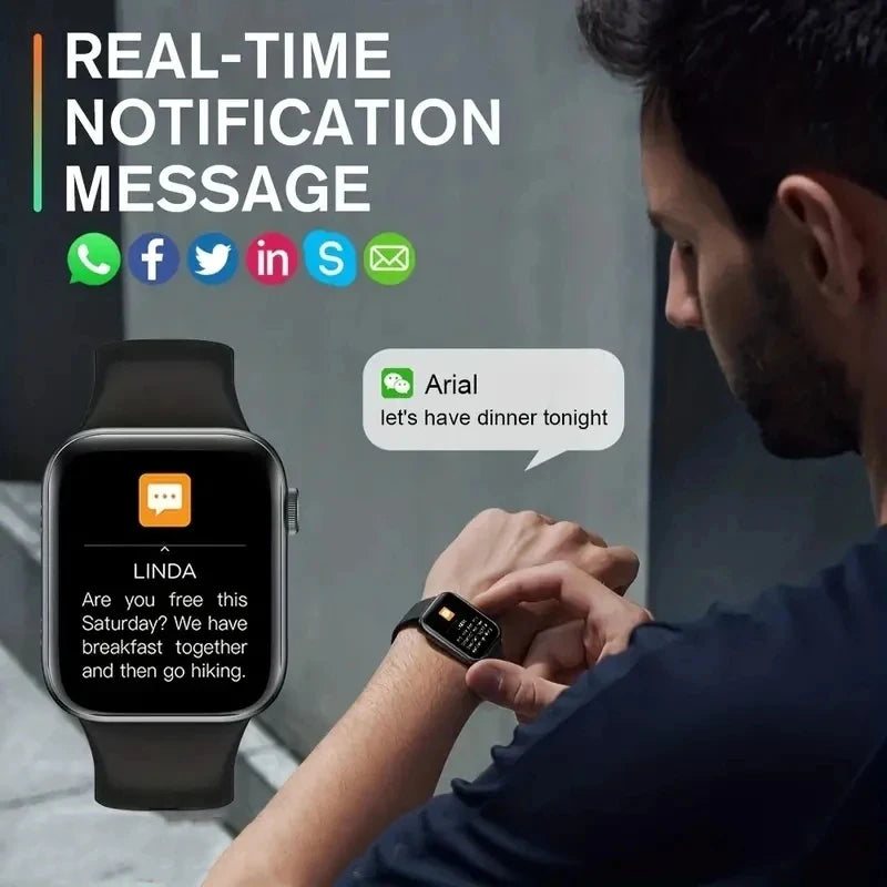 Montre connectée T168 – Appels Bluetooth et suivi d'activité pour hommes et femmes