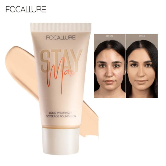FOCALLURE Waterproof Liquid Foundation – Full Coverage Cream with Oil Control & Hydration - Lylamor.com