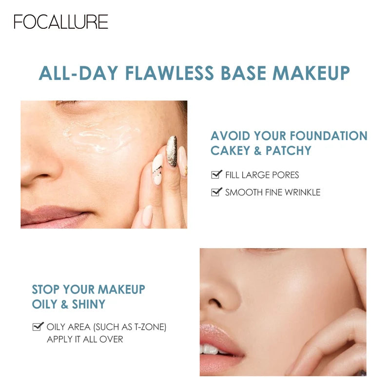 FOCALLURE Makeup Primer Oil Control & Moisturizing Face Base - Lylamor.com
