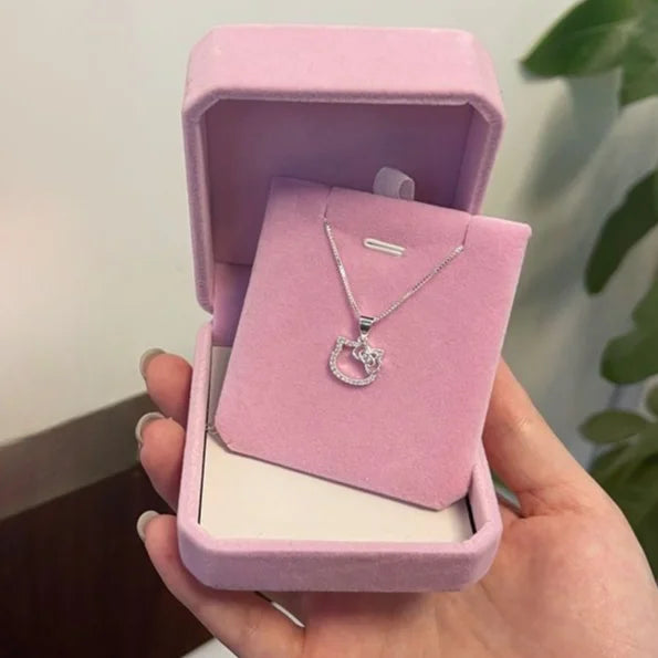 Hello Kitty Clavicle Necklace – Kawaii Sanrio Anime Jewelry Gift