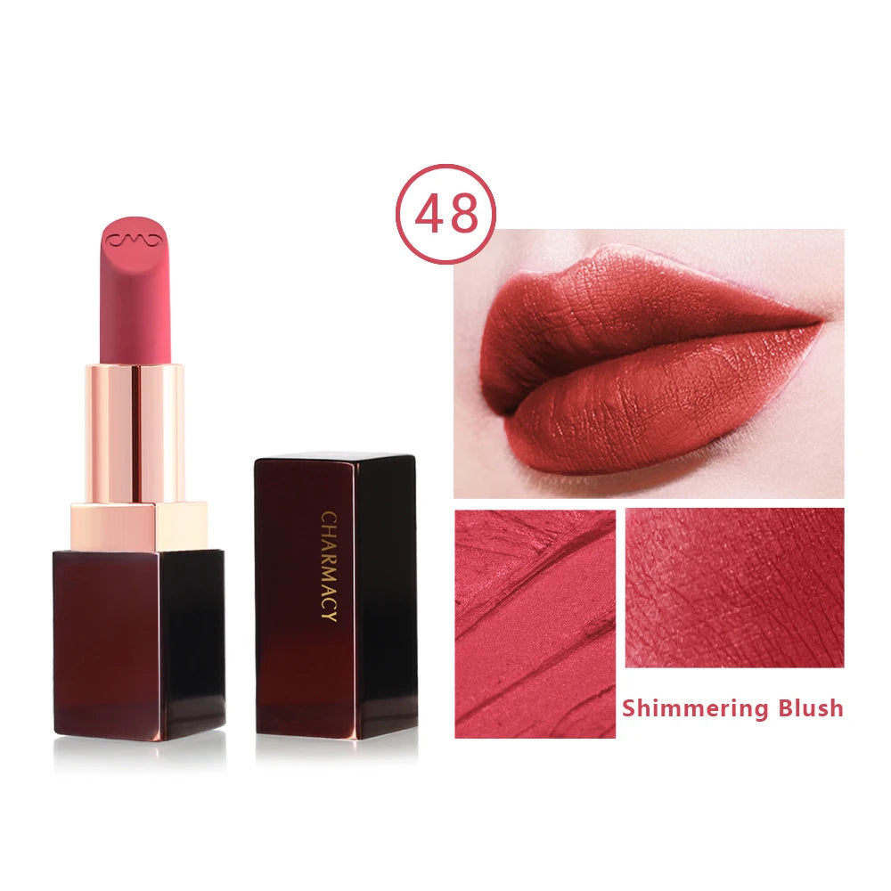 CHARMACY Matte Lipstick – Long-lasting, Waterproof, Velvet Finish, Non-stick Cup - Lylamor.com