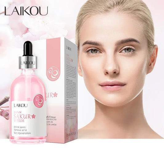 LAIKOU Swiss Anti-Aging Facial Serum 100ml – Sakura, Vitamin C, Niacinamide & Hyaluronic Acid Brightening Essence for Women - Lylamor.com