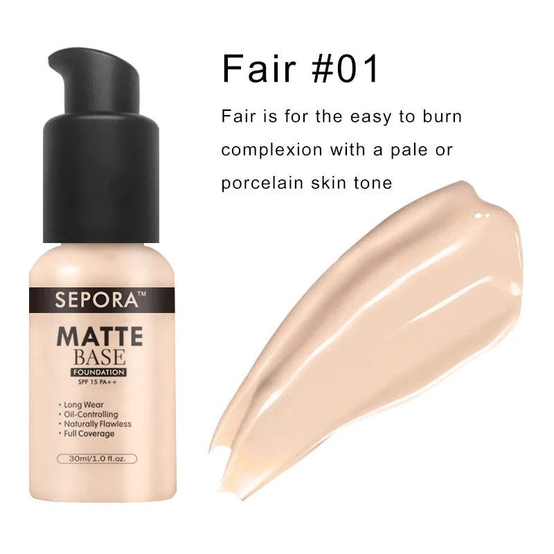 FOCALLURE Liquid Foundation – Matte, Moisturizing & Long-Lasting, 30ml - Lylamor.com