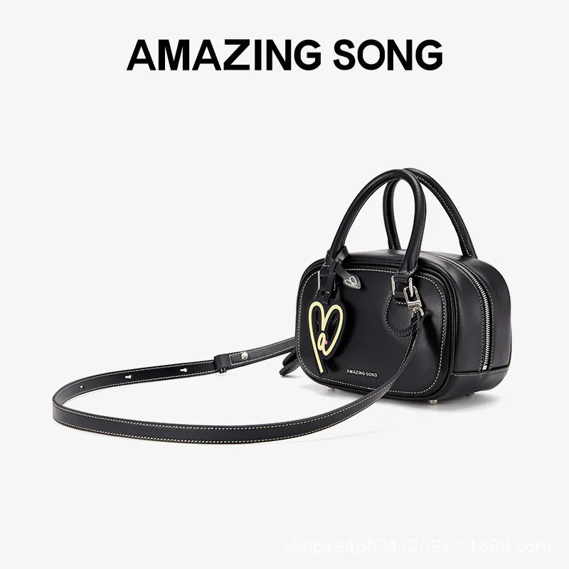 Amazing Song Square Toast Bag – PU Crossbody & Shoulder Tote, Under-20 L Capacity - Lylamor.com