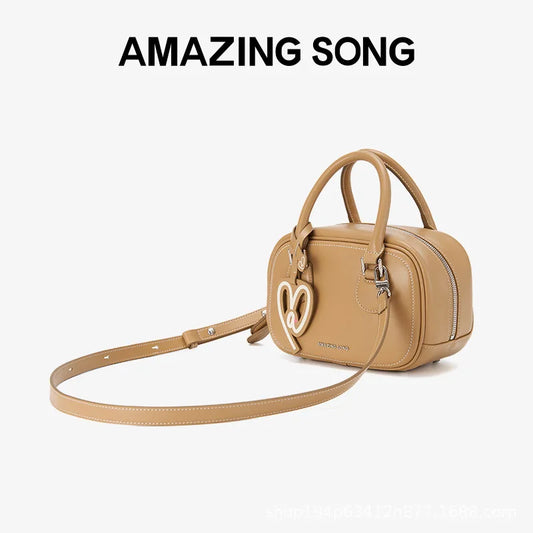 Amazing Song Square Toast Bag – PU Crossbody & Shoulder Tote, Under-20 L Capacity - Lylamor.com
