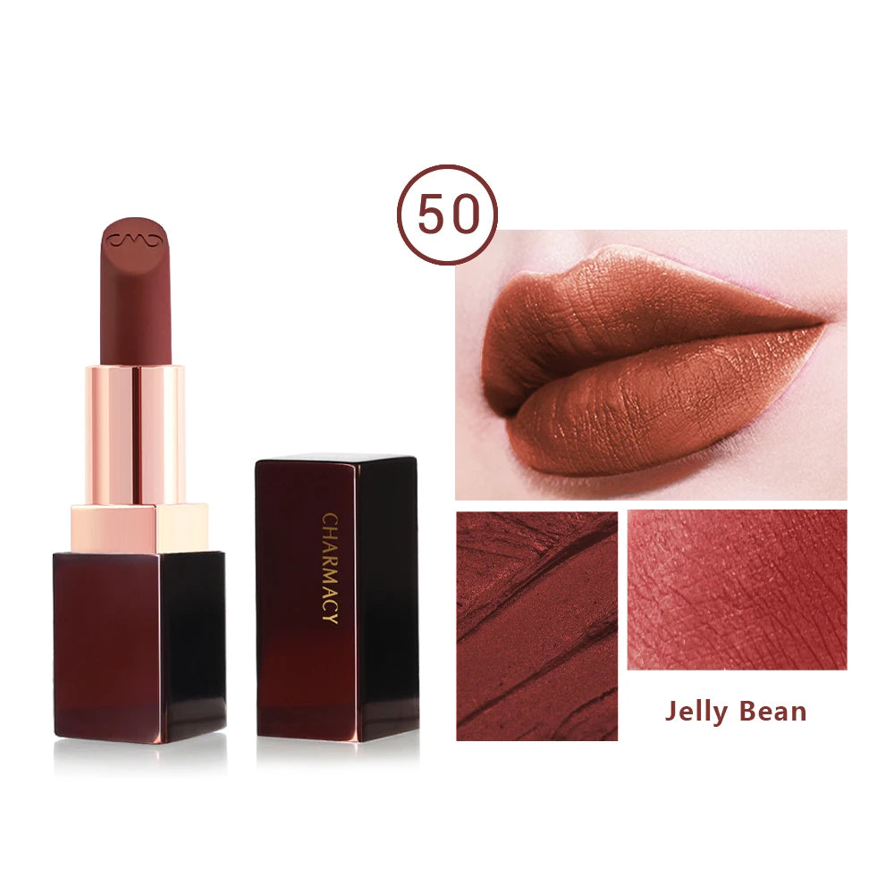 CHARMACY Matte Lipstick – Long-lasting, Waterproof, Velvet Finish, Non-stick Cup - Lylamor.com