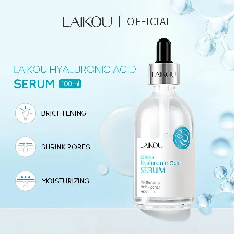 LAIKOU Swiss Anti-Aging Facial Serum 100ml – Sakura, Vitamin C, Niacinamide & Hyaluronic Acid Brightening Essence for Women - Lylamor.com