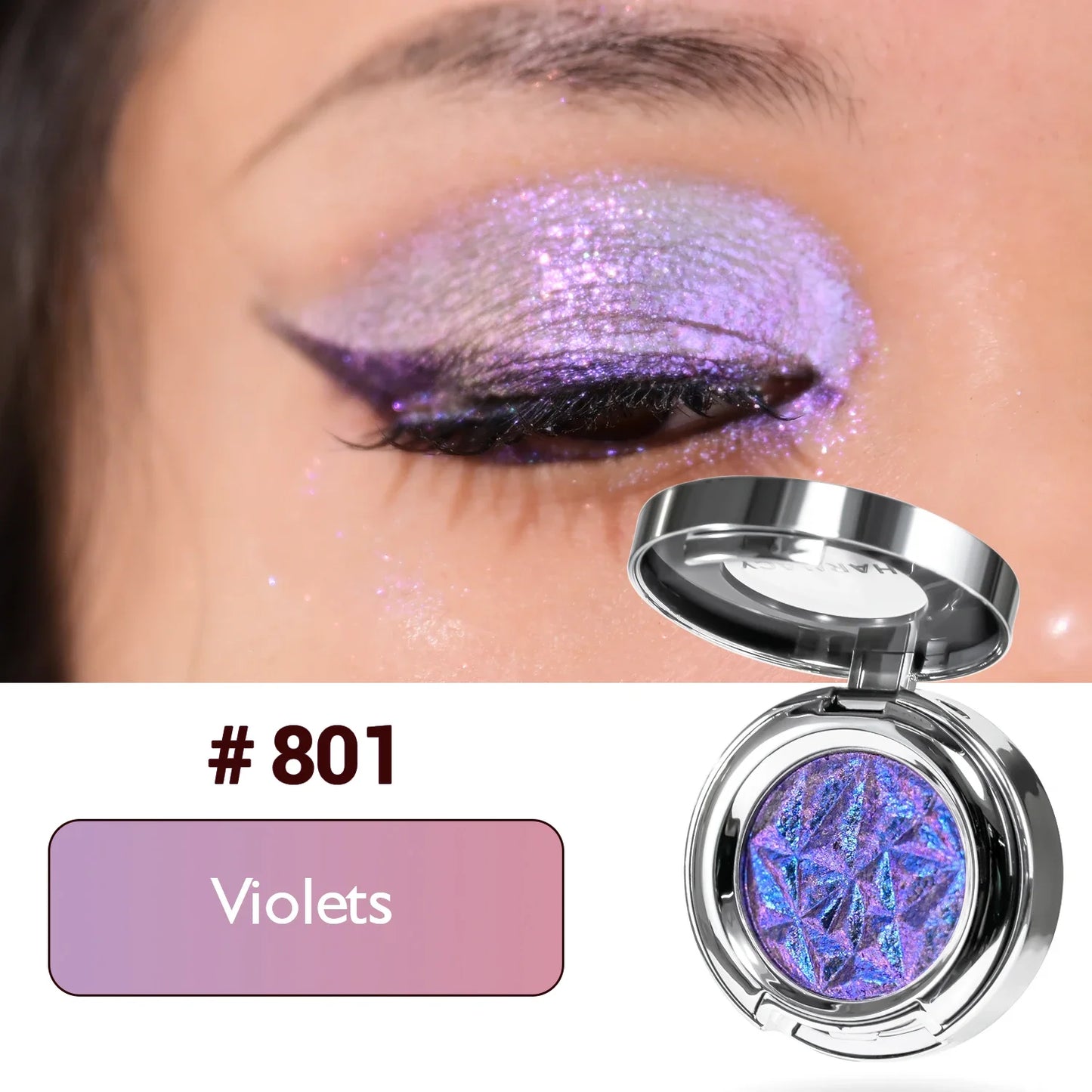 CHARMACY Duochrome Eyeshadow Palette – Long-lasting Glitter Multicolor Pigment Shadows - Lylamor.com