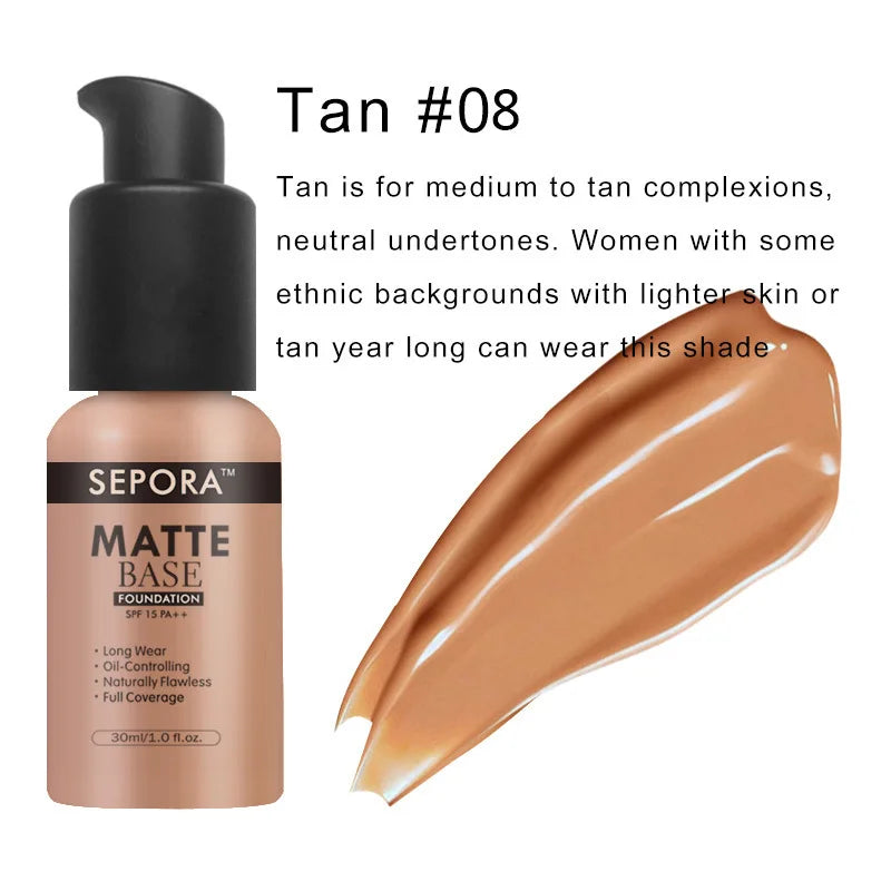 FOCALLURE Liquid Foundation – Matte, Moisturizing & Long-Lasting, 30ml - Lylamor.com
