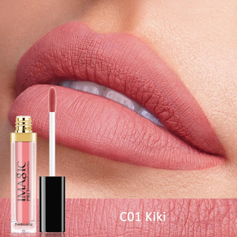 IMAGIC Matte Lip Gloss – Long Lasting Waterproof Liquid Lipstick 24H Wear - Lylamor.com